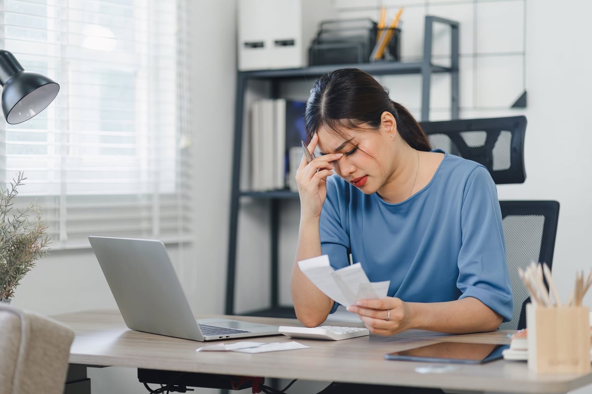 Homeowner reviewing documents